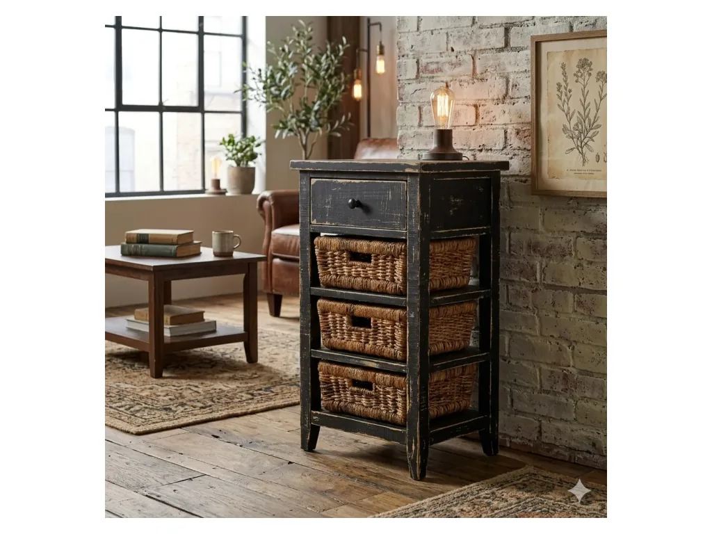 Black Sand Storage Table