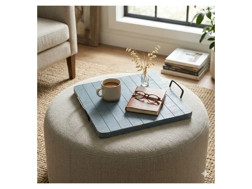 Ocean Blue Ottoman Tray