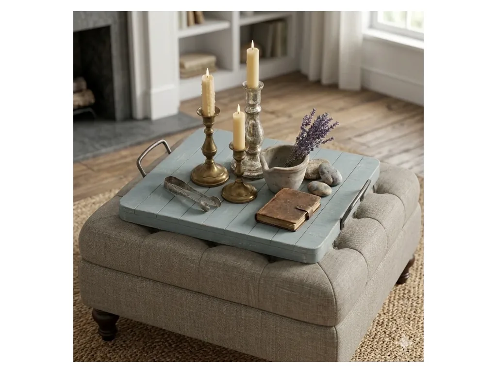 Sea Grass Ottoman Tray