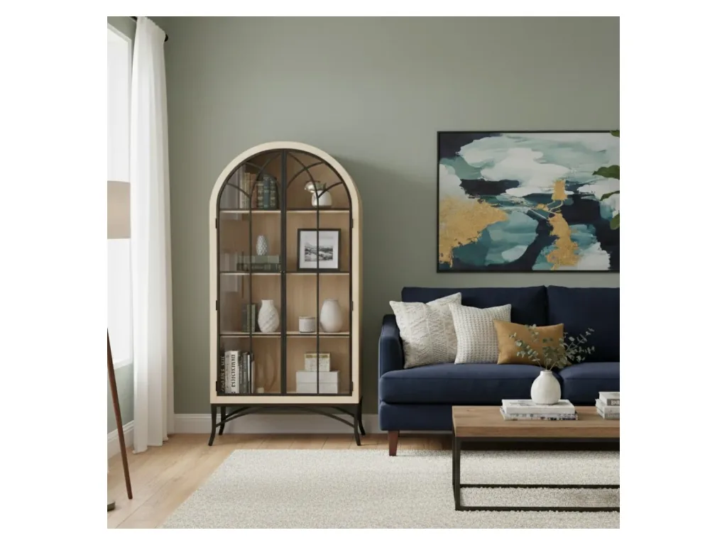 Ella Cabinet With Tempered Glass