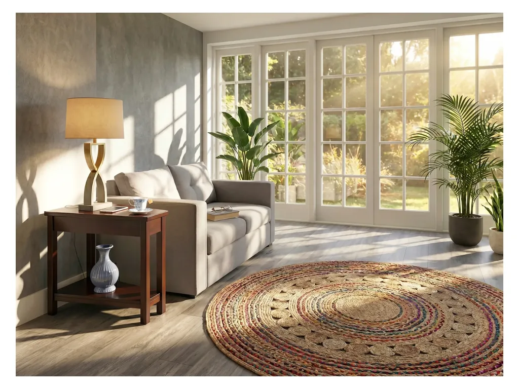 Santa Fe Chair Side Table With Power Strip