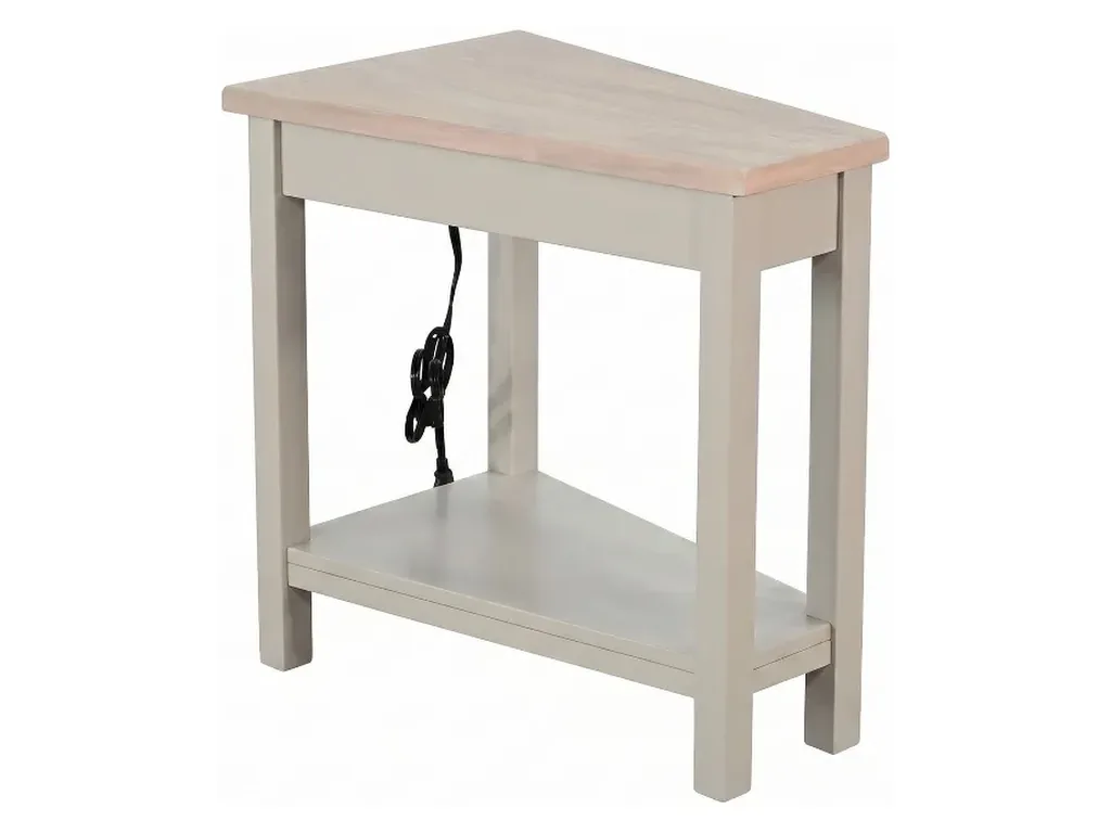 Chair Side Table With Power Strip - Alternative View