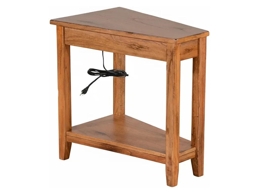 Santa Fe Chair Side Table with Power Strip