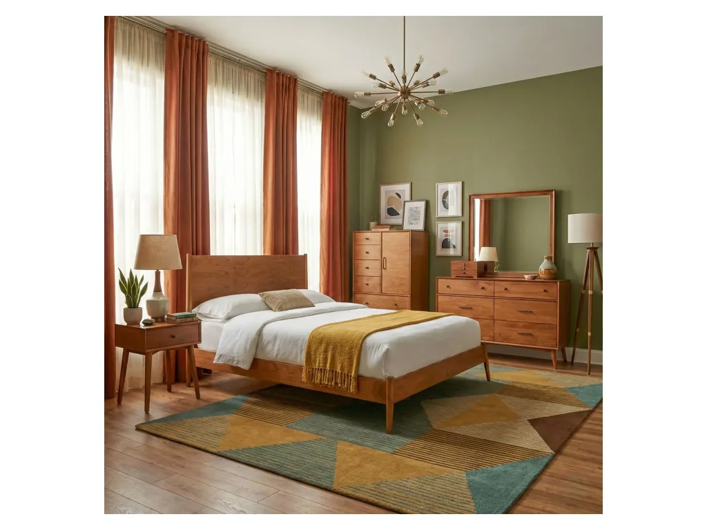 American Modern Queen Panel Bed