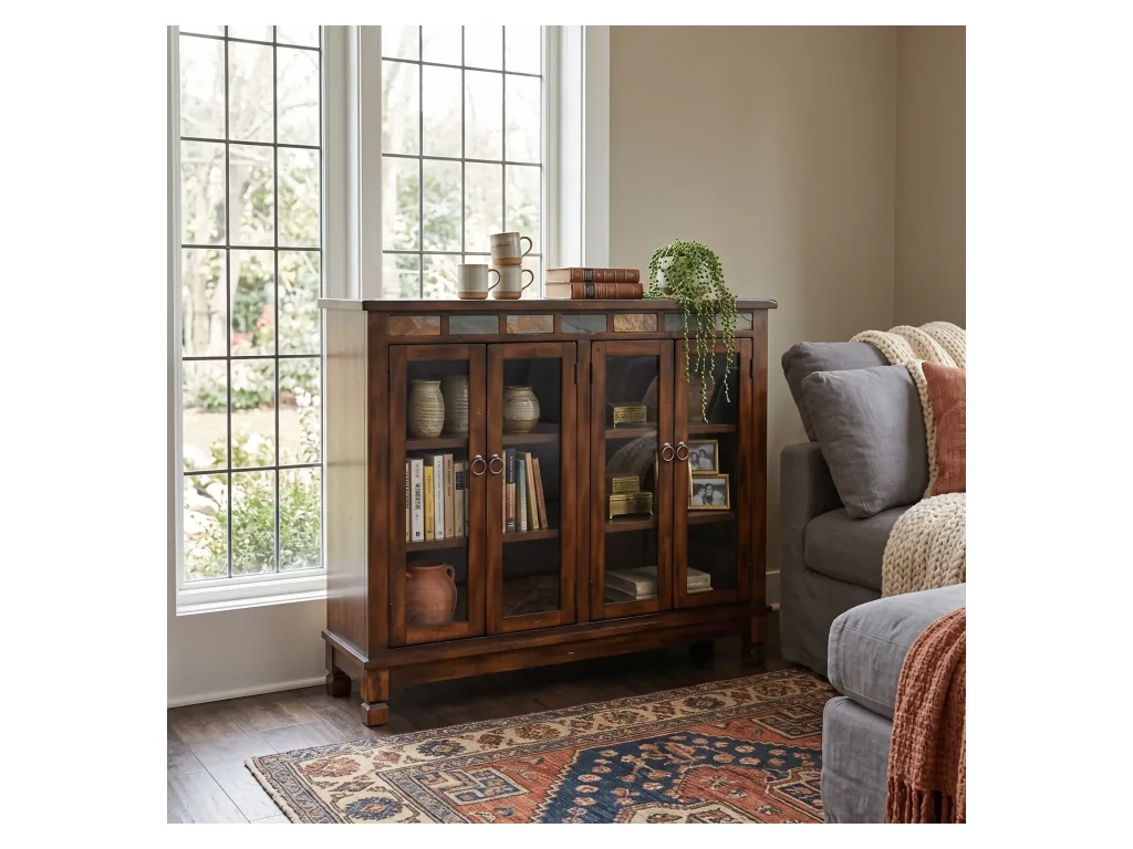 Santa Fe Bookcase With 4 Doors