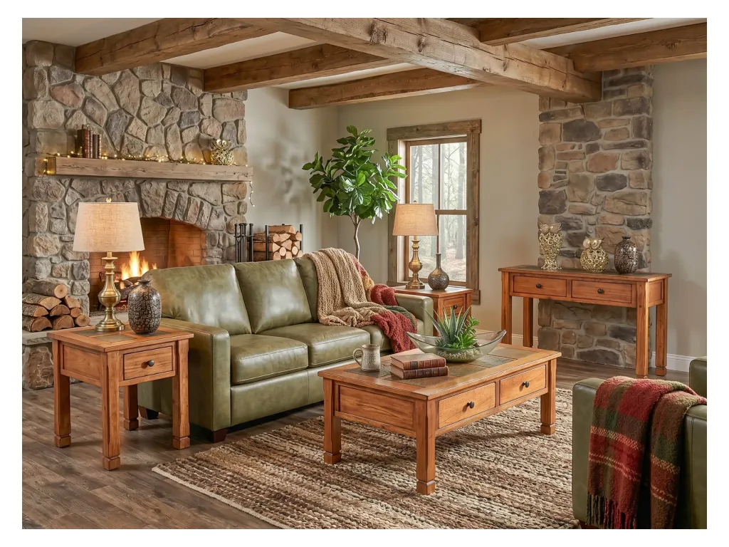 Sedona Sofa/ Console Table With Slate Top