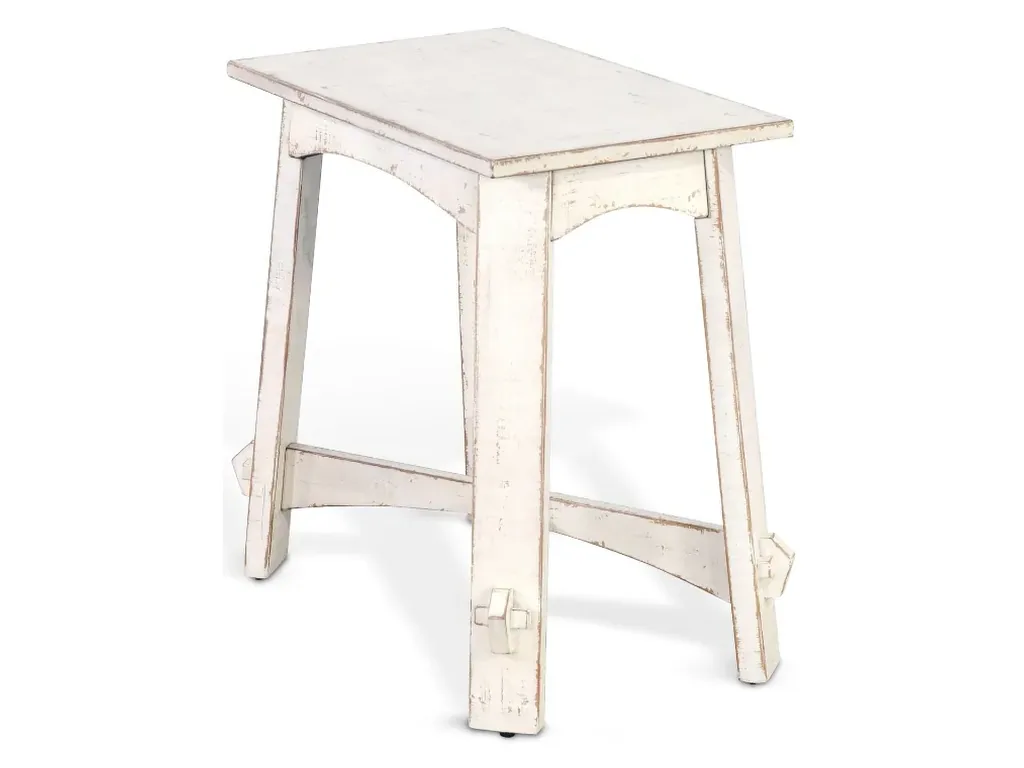 Marina White Sand Chair Side Table