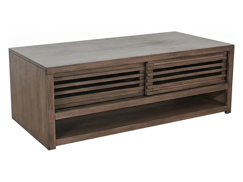 Coffee Table With Sliding Doors & Casters - Alternative View