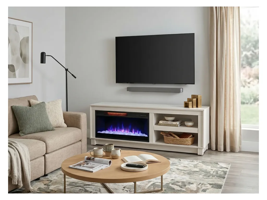 Napa Console With Fireplace Insert Option