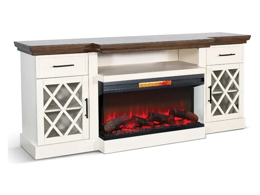 TV Console With 36" Fireplace Insert Option (2001B-36P) - Alternative View