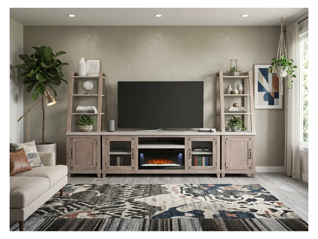 Rowan 74" Media Console With Optional Fireplace Insert (2001)