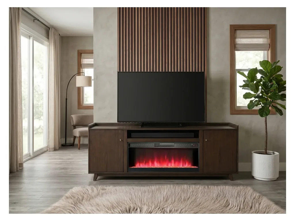 42" Crystal Fireplace Insert