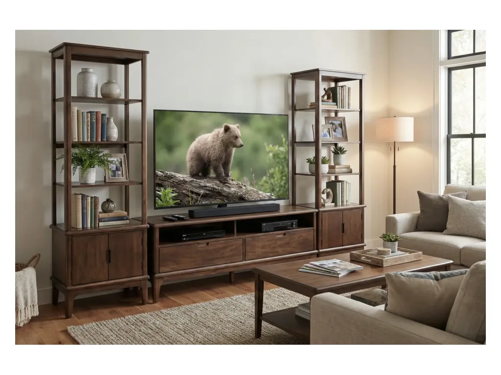Entertainment Wall With 2 Piers