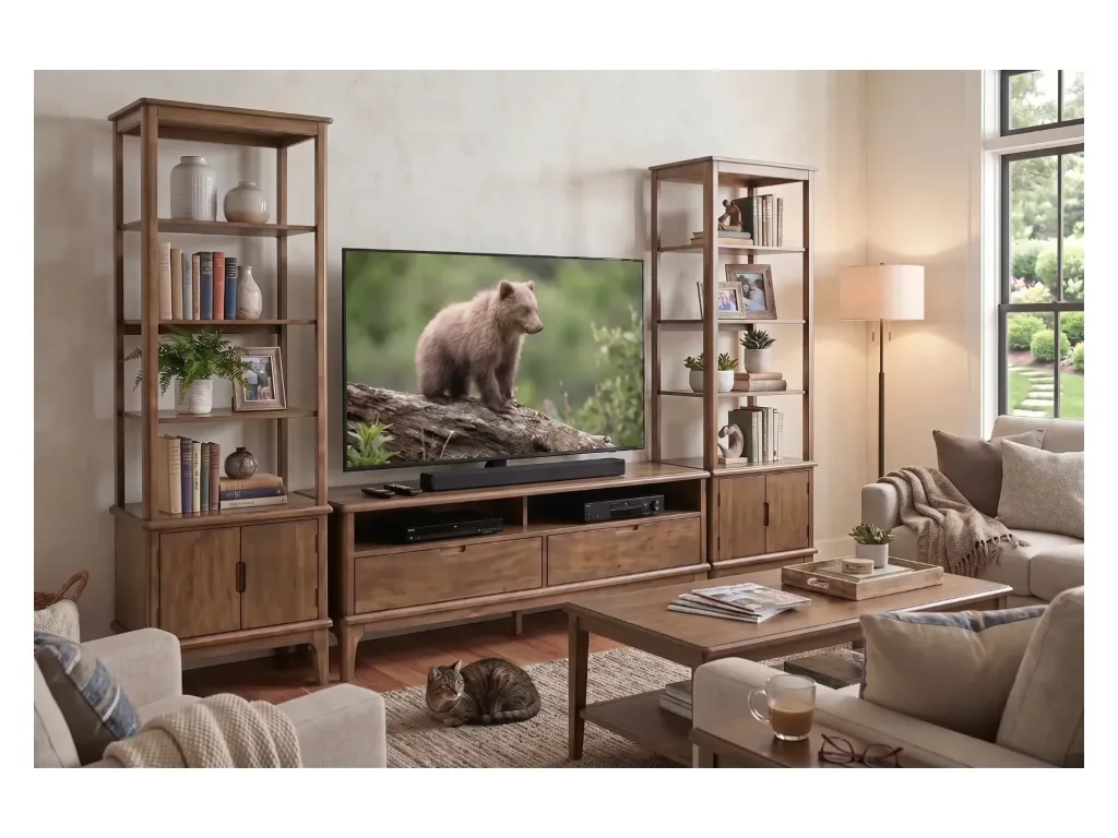 Entertainment Wall With 2 Piers