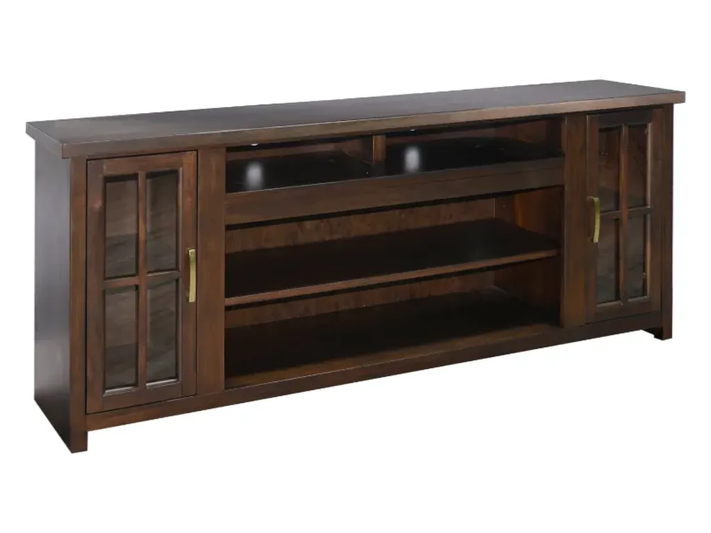 76" Plantation Coffee Bean Media Console With 42" Fireplace Option (3658)