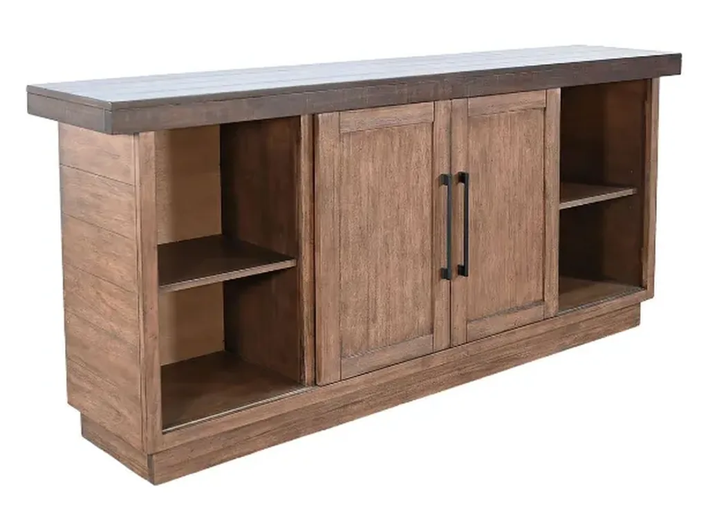 78" Boise Tobacco/Buckskin Media Console With 33" Fireplace Option(3666-FPI)