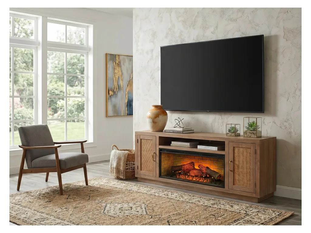 Media Console With 42" Fireplace Option(3658)