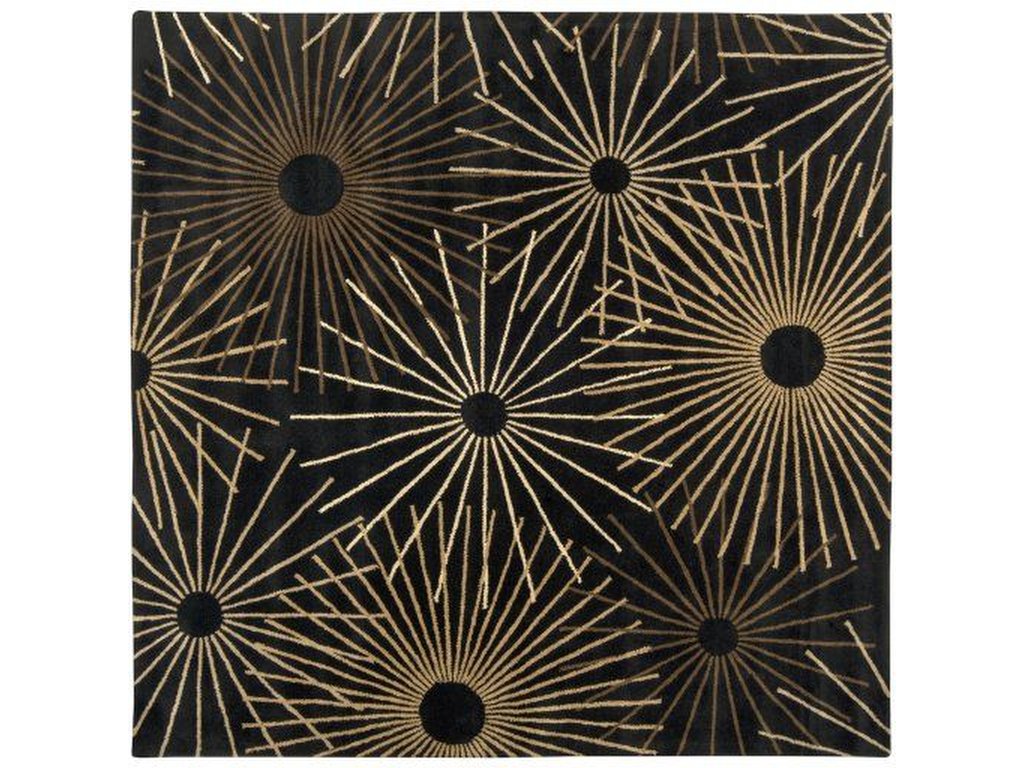 Square Area Rug in Black