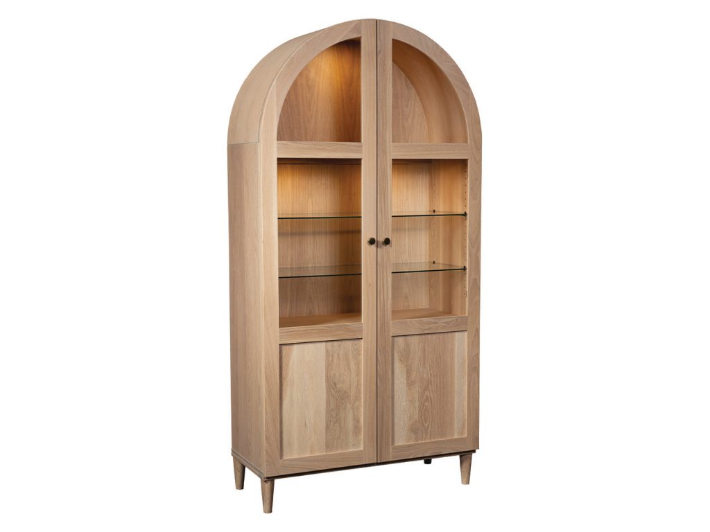 Amish Furniture of NE Bentley Display Cabinet – 84″H