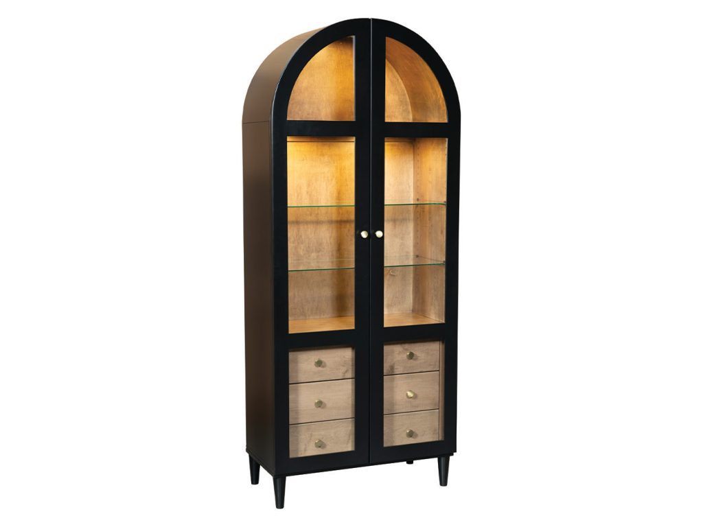 Amish Furniture of NE Bentley Display Cabinet – 86″H