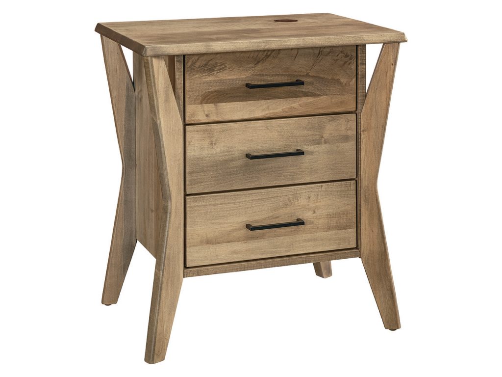 Amish Furniture of NE West Newton 3 Drawer Nightstand