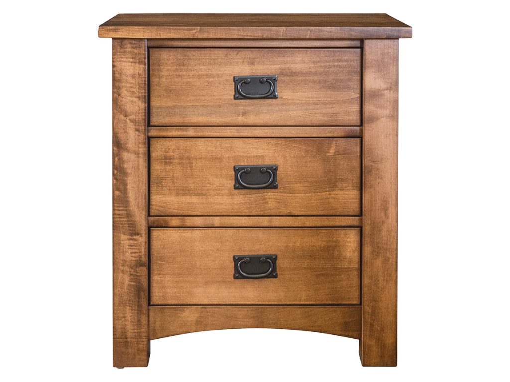 Amish Furniture of NE Grand Mesa 3 Drawer Nightstand, alternate view