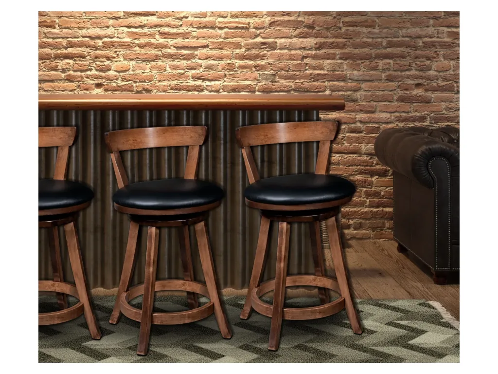 Amish Furniture of NE Artesia 24″ Swivel Barstool, alternate view