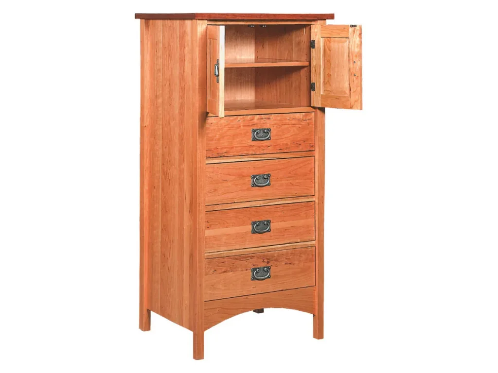 Arts & Crafts Lingerie Chest with Doors, alternate view