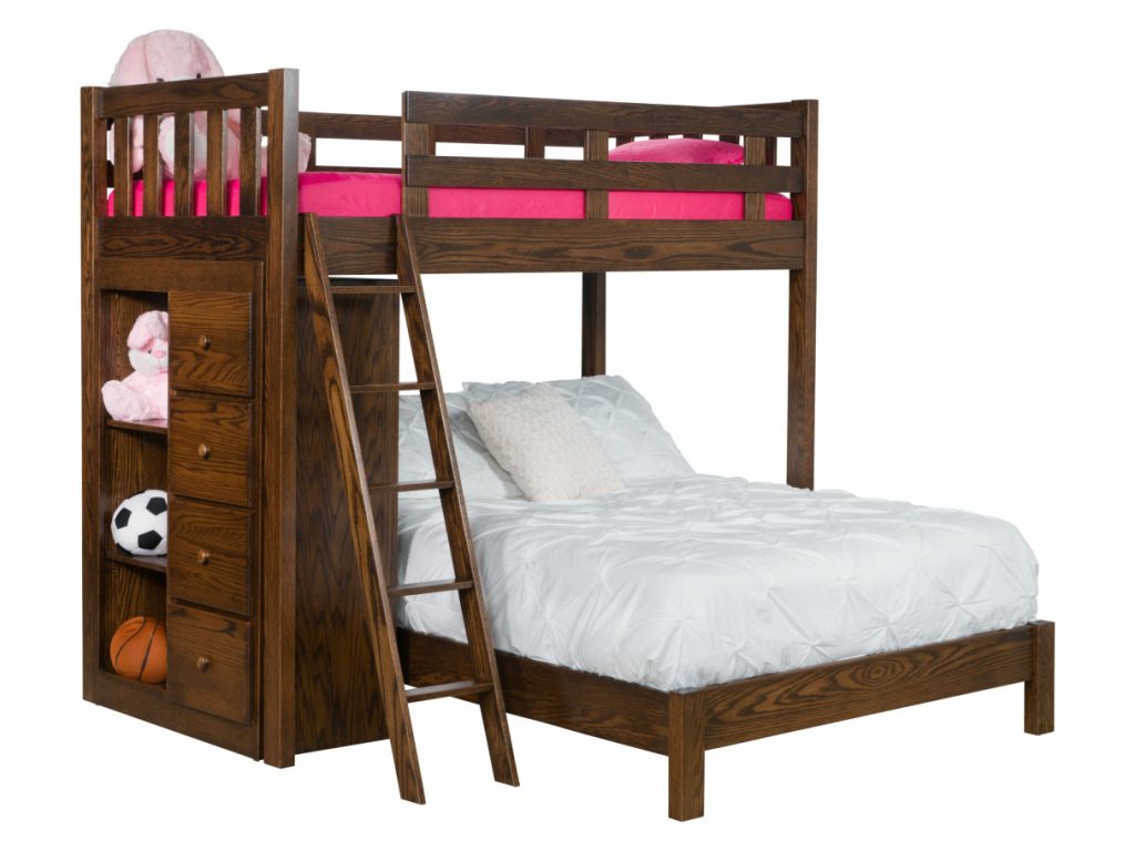 Sedona Twin x Twin Bunkbed With Bookcase Bunk Bed