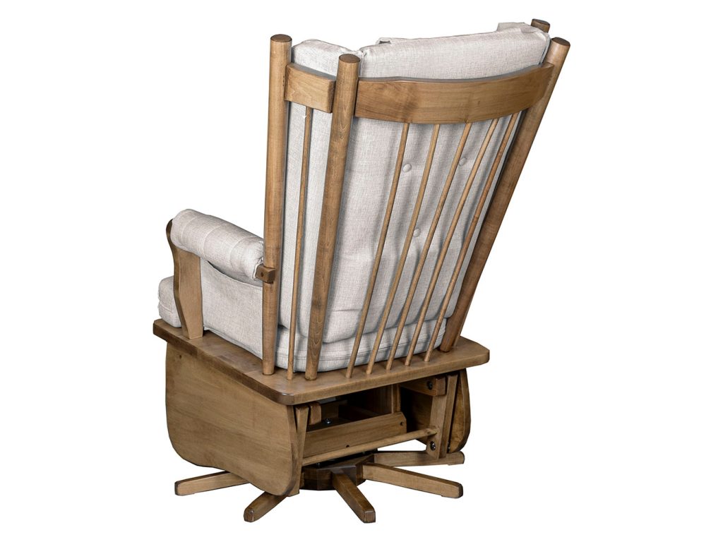 Amish Furniture of NE Smooth 4 Post Highback Swivel Glider Swivels & Glider, alternate view