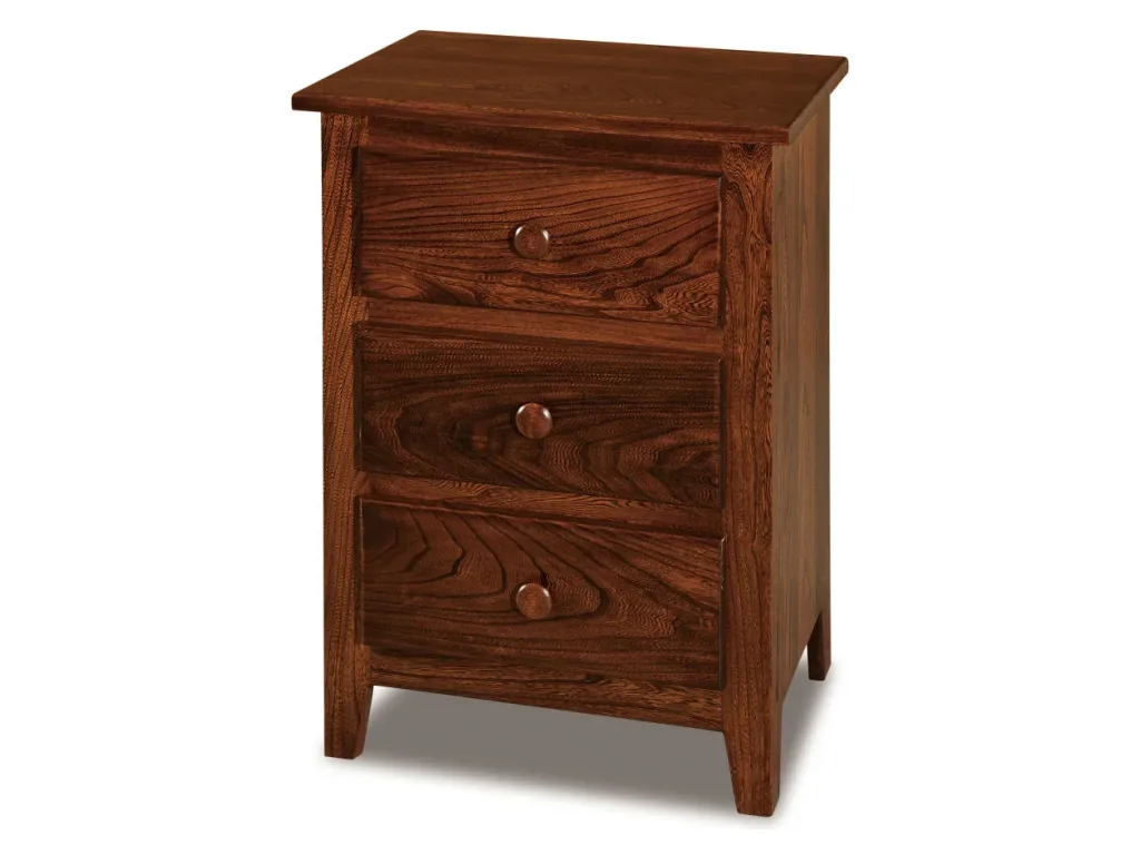 Amish Furniture of NE Shaker 3 Drawer Nightstand – 20″W