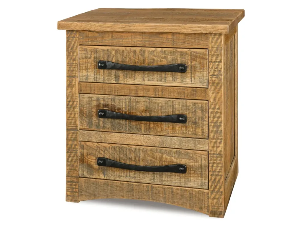 Amish Furniture of NE Orewood 3 Drawer Nightstand – 28¼”H