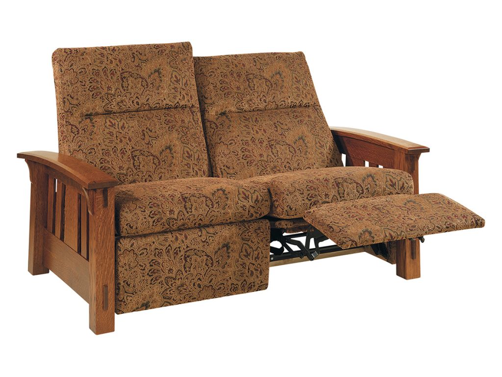 Amish Furniture of NE McCoy Wall Hugger Loveseat Recliner, alternate view