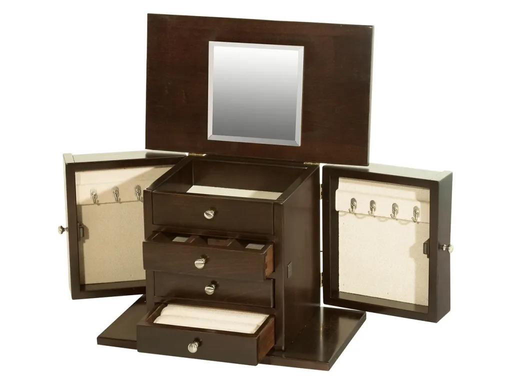 Amish Furniture of NE Caledonia Jewelry Chest – 4 Drawer, alternate view