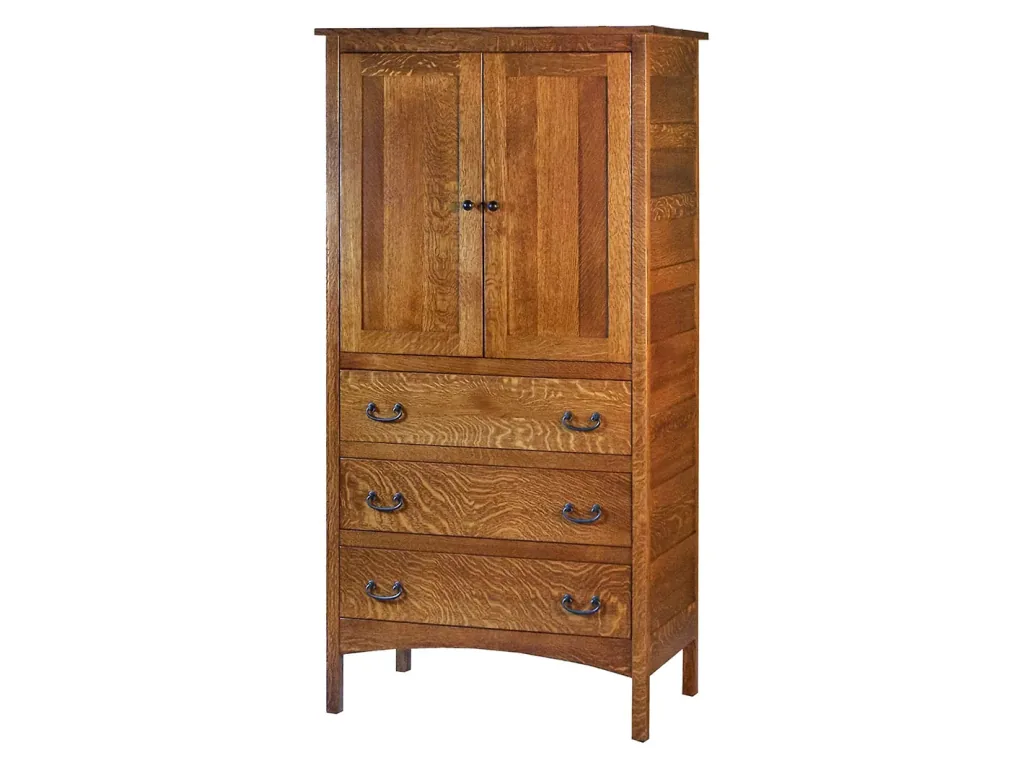 Amish Furniture of NE Granny Mission Armoire Armoire Cabinet