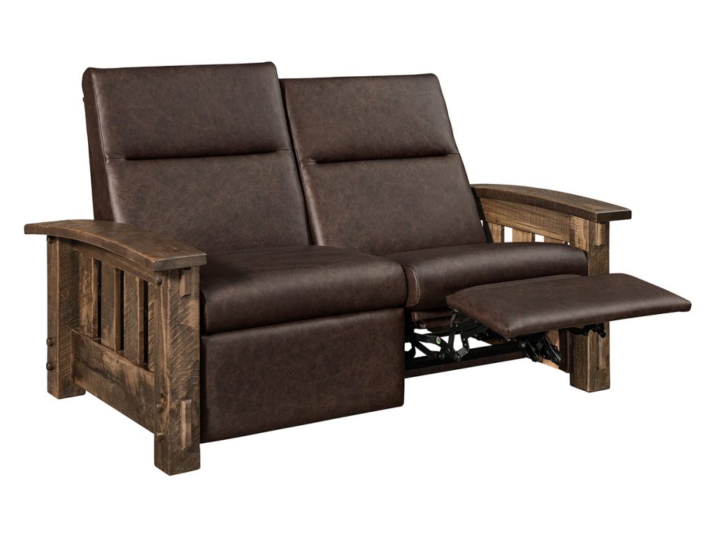 Amish Furniture of NE Houston Wall Hugger Loveseat Recliner, alternate view