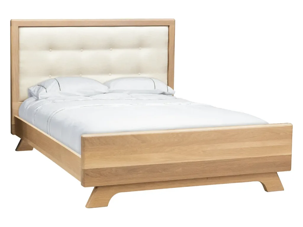 Amish Furniture of NE Neptune Fabric Headboard Bed Upholstered Bed