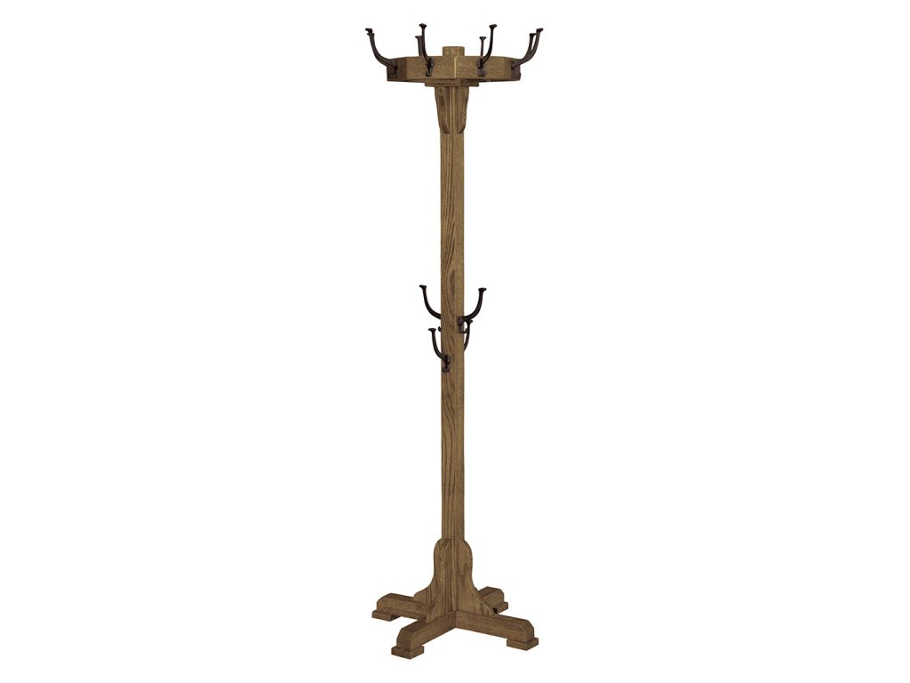 Amish Furniture of NE McGregor Mission Hall Tree with Revolving Top