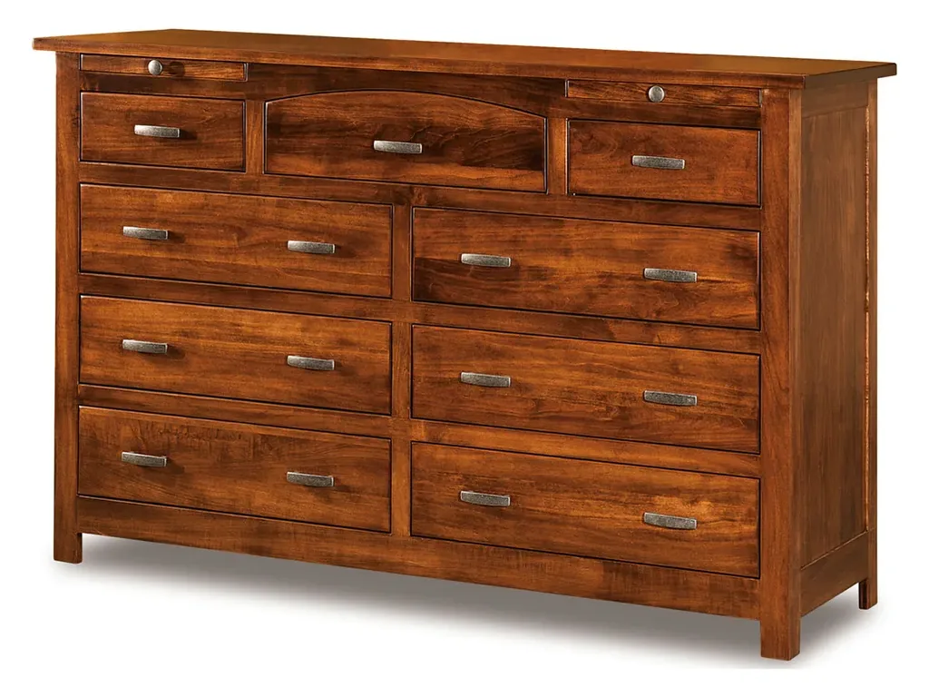 Flush Mission 9 Drawer Dresser With Jewelry Drawers