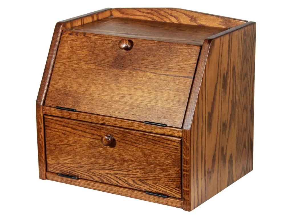 Amish Furniture of NE Two Tier Bread Box