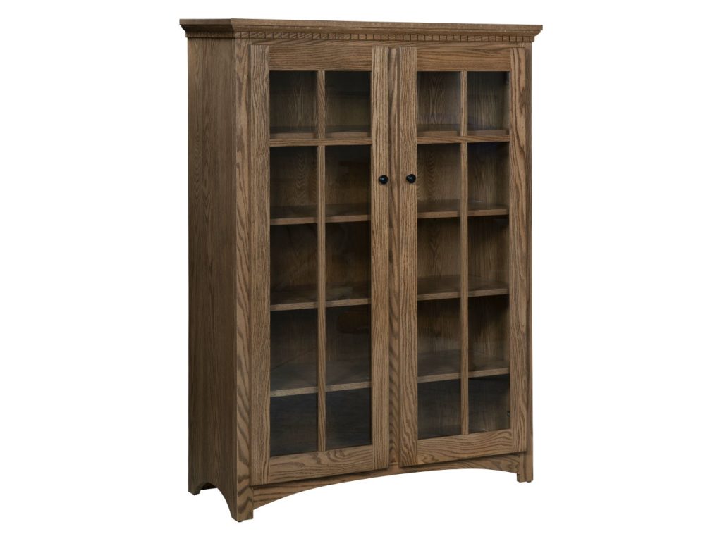 Amish Furniture of NE Glass Door Mission Bookcase
