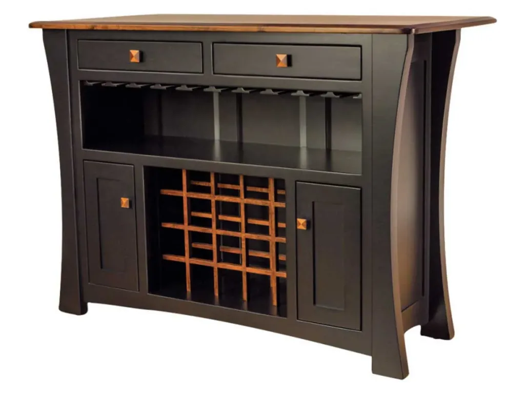 Amish Furniture of NE Arts & Crafts Bar Cabinet