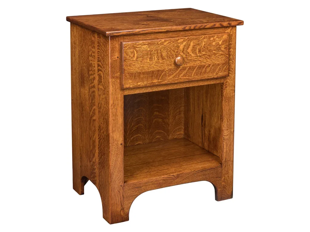 Amish Furniture of NE Ridgecrest Shaker 1 Drawer Nightstand