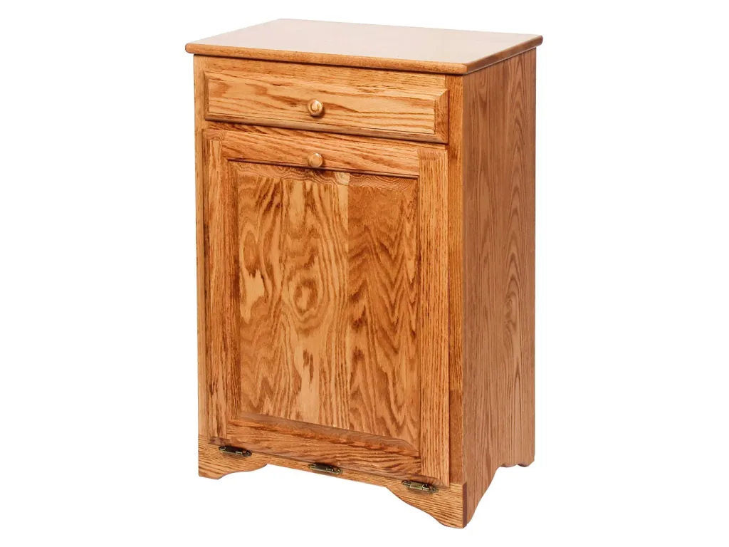 Waste Bin-Tilt Out with Drawer Decorative Object