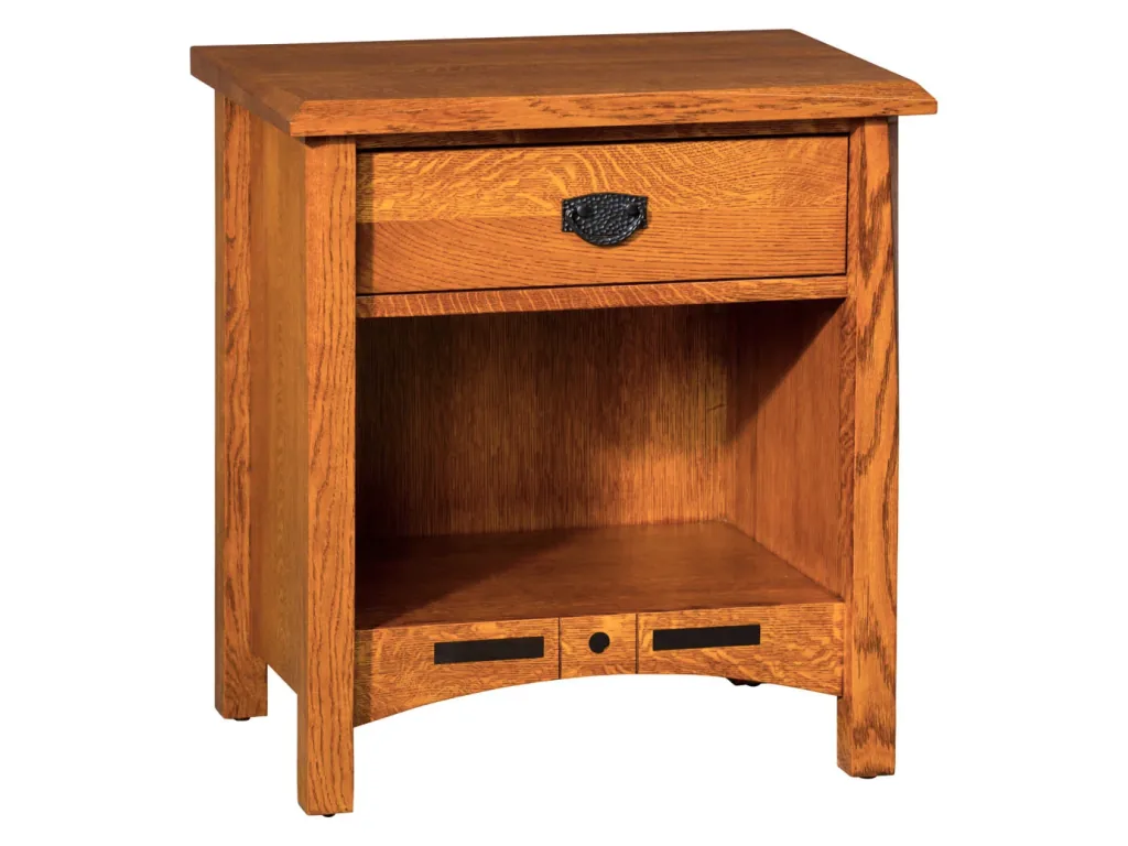 Amish Furniture of NE Bel Aire 1 Drawer Open Nightstand Drawer Nightstand