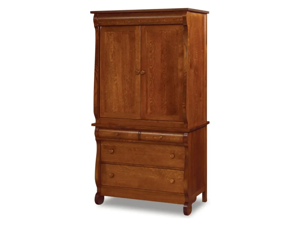 Old Classic Sleigh Armoire Armoire Cabinet