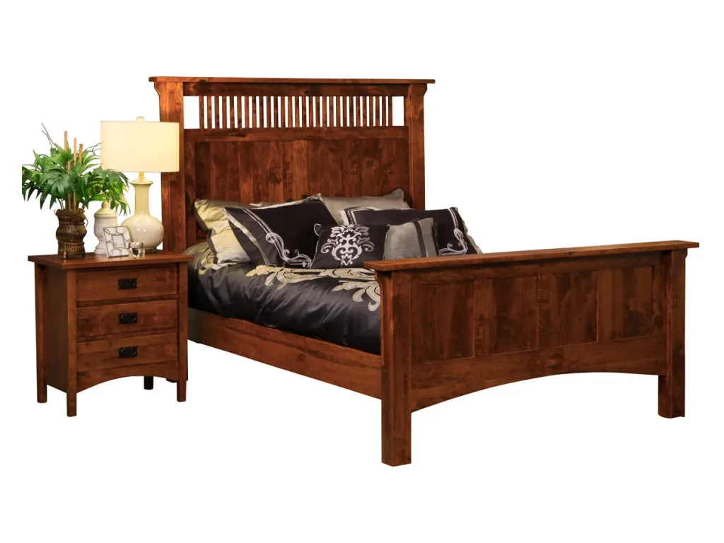 Arts & Crafts Spindle Panel Bed Panel/Wall Bed