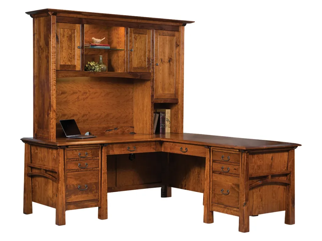 Amish Furniture of NE Artesa 3 Piece Desk, alternate view