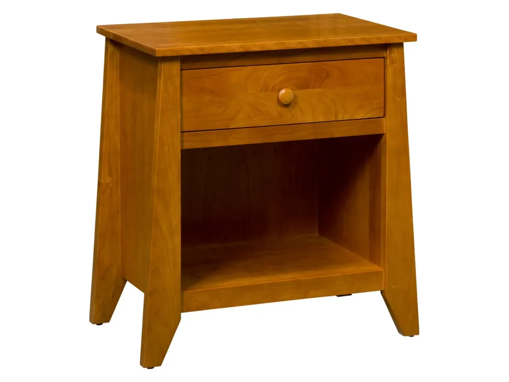 Amish Furniture of NE Berwick 1 Drawer Open Nightstand Drawer Nightstand