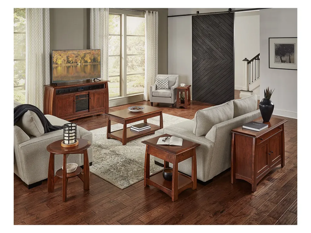 Amish Furniture of NE Boulder Creek Enclosed Lift Top Coffee Table, alternate view